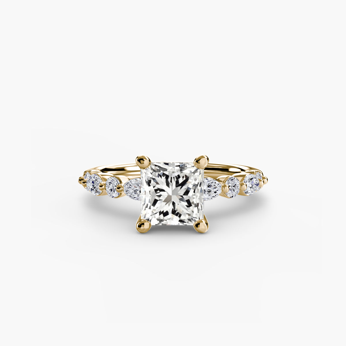 The Geneviève Solitaire with Eternity Pavé Setting