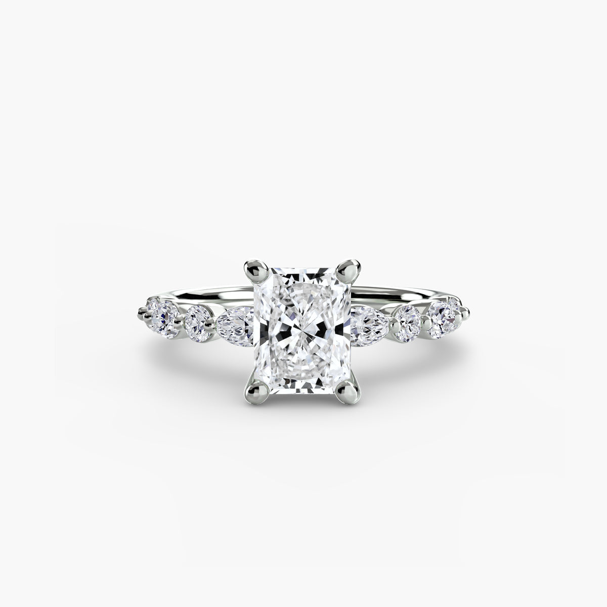 The Geneviève Solitaire with Eternity Pavé Setting