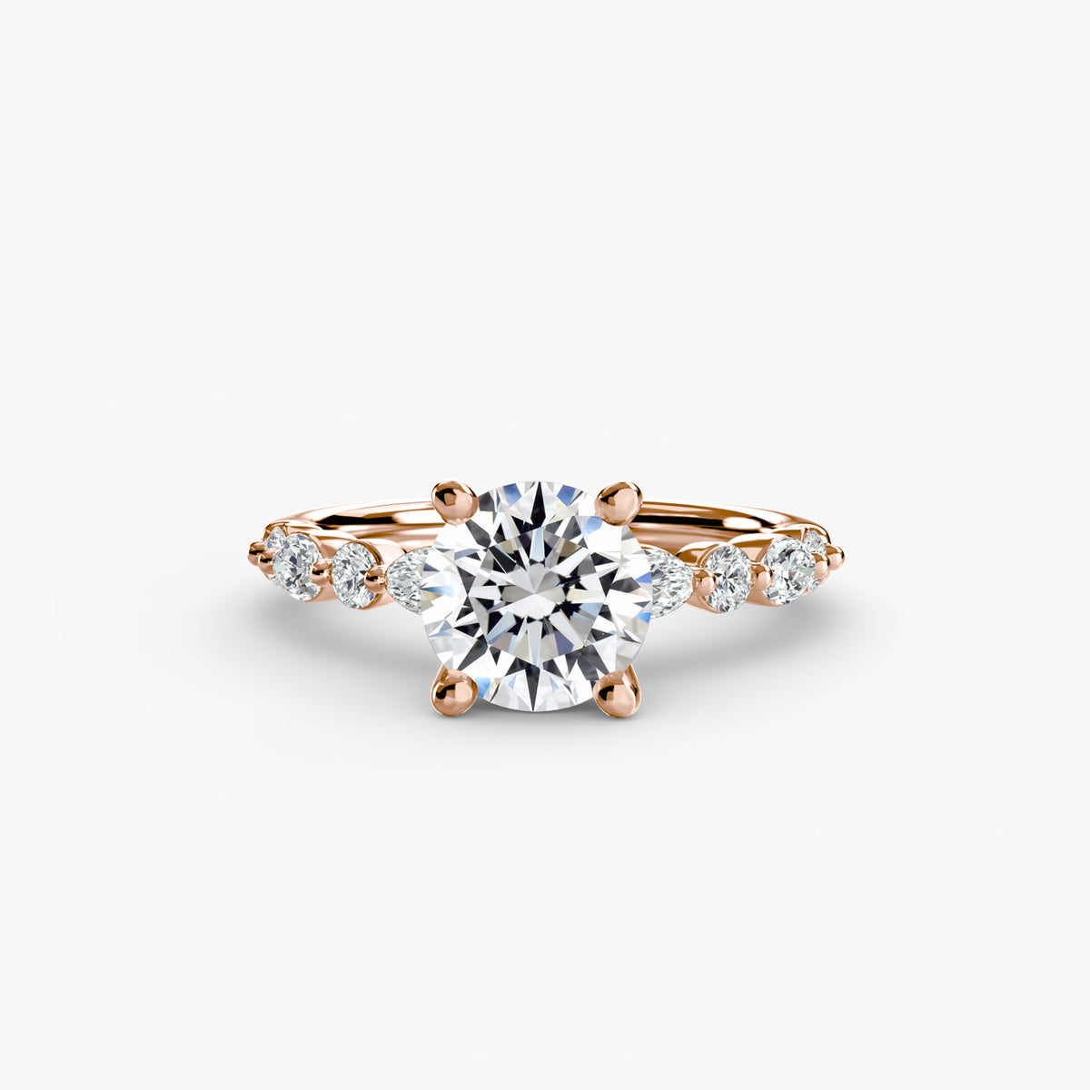 The Geneviève Solitaire with Eternity Pavé Setting
