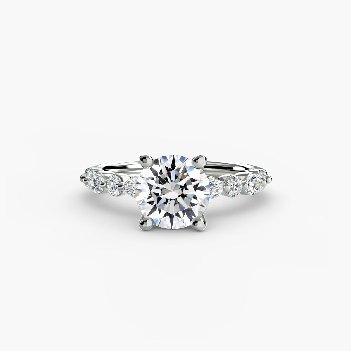 The Geneviève Solitaire with Eternity Pavé Setting