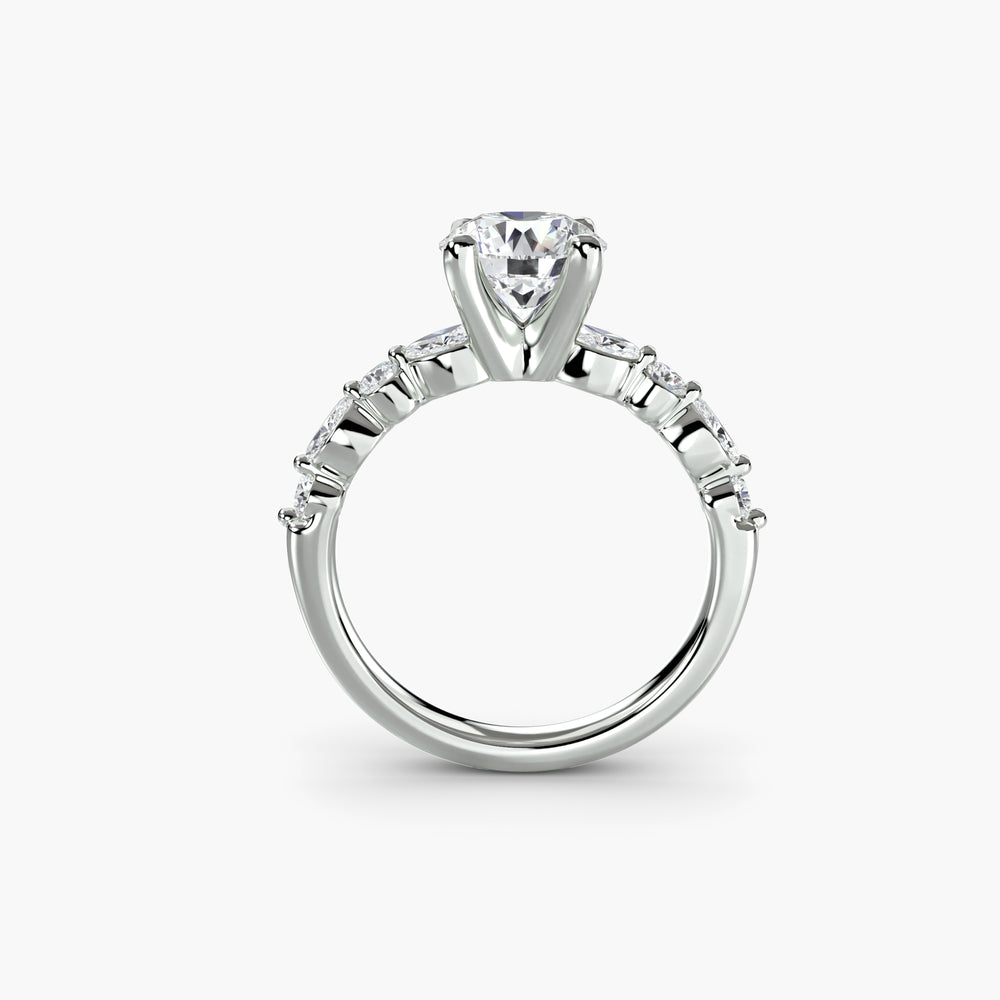 The Geneviève Solitaire with Eternity Pavé Setting, setting