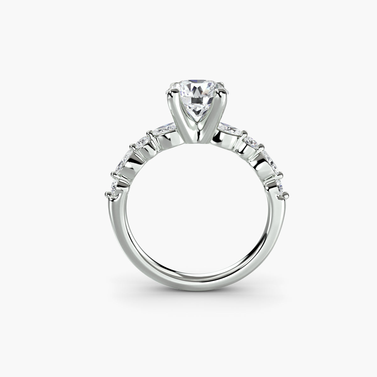 The Geneviève Solitaire with Eternity Pavé Setting