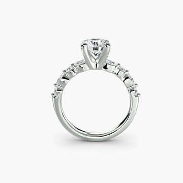 The Geneviève Solitaire with Eternity Pavé Setting
