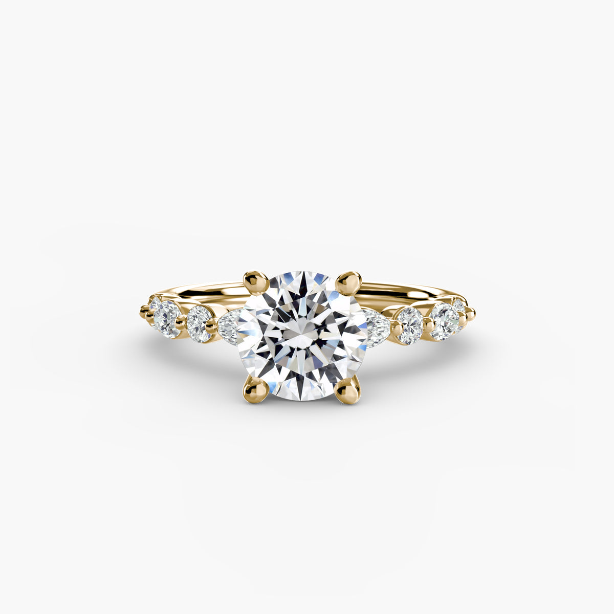 The Geneviève Solitaire with Eternity Pavé Setting