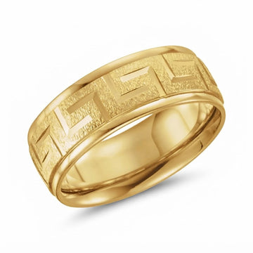 Greek Key Yellow, color-accurate jewelry image on pure white